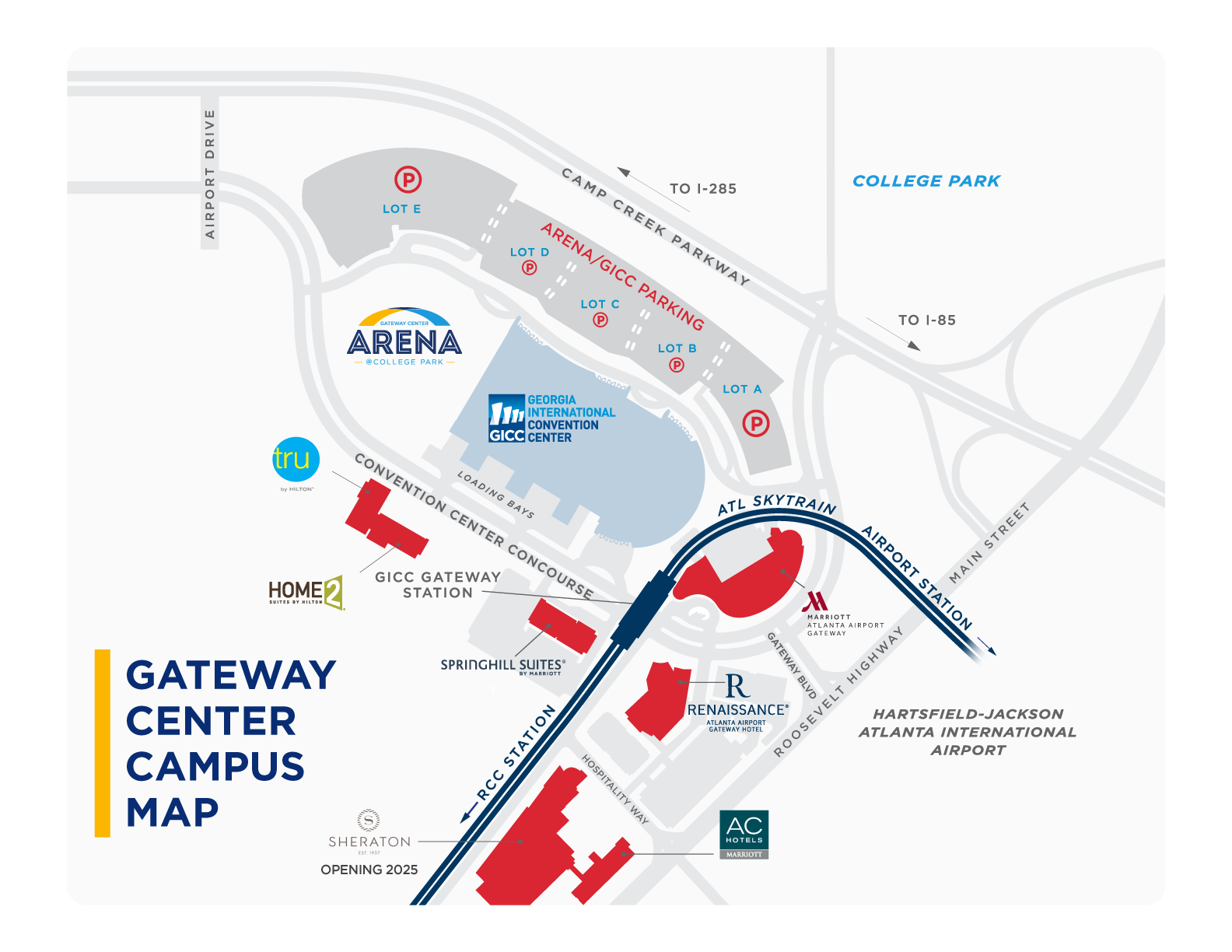 Gateway Center Hotel Map