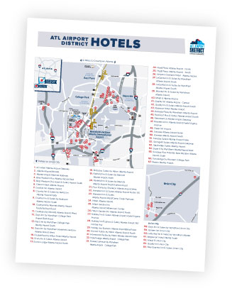Airport Area Hotel Map